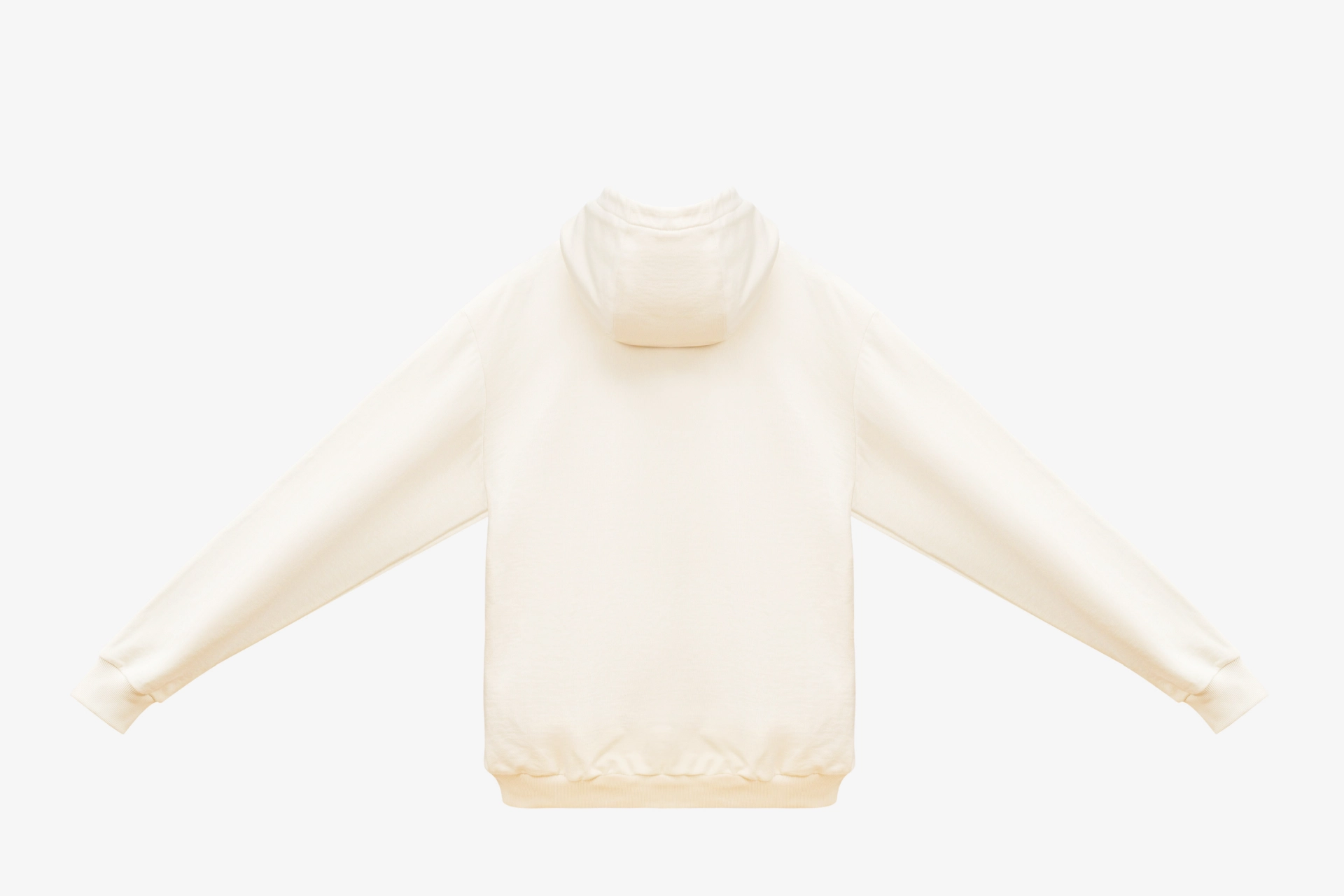 Худи на молнии унисекс, бежевое